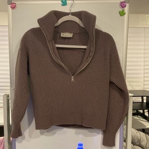 Everlane Felted Merino Half-Zip Sweater Small